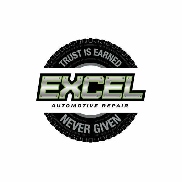 Excel Automotive Repair logo with slogan.