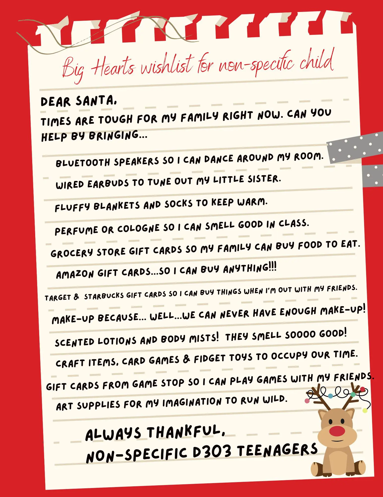 Wish list for a non-specific teenager